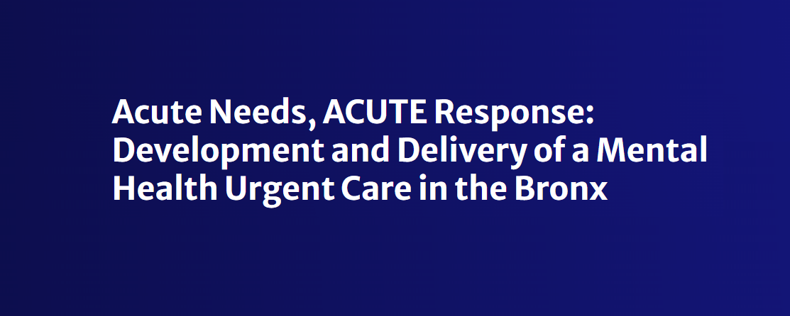 Acute Needs, ACUTE Response