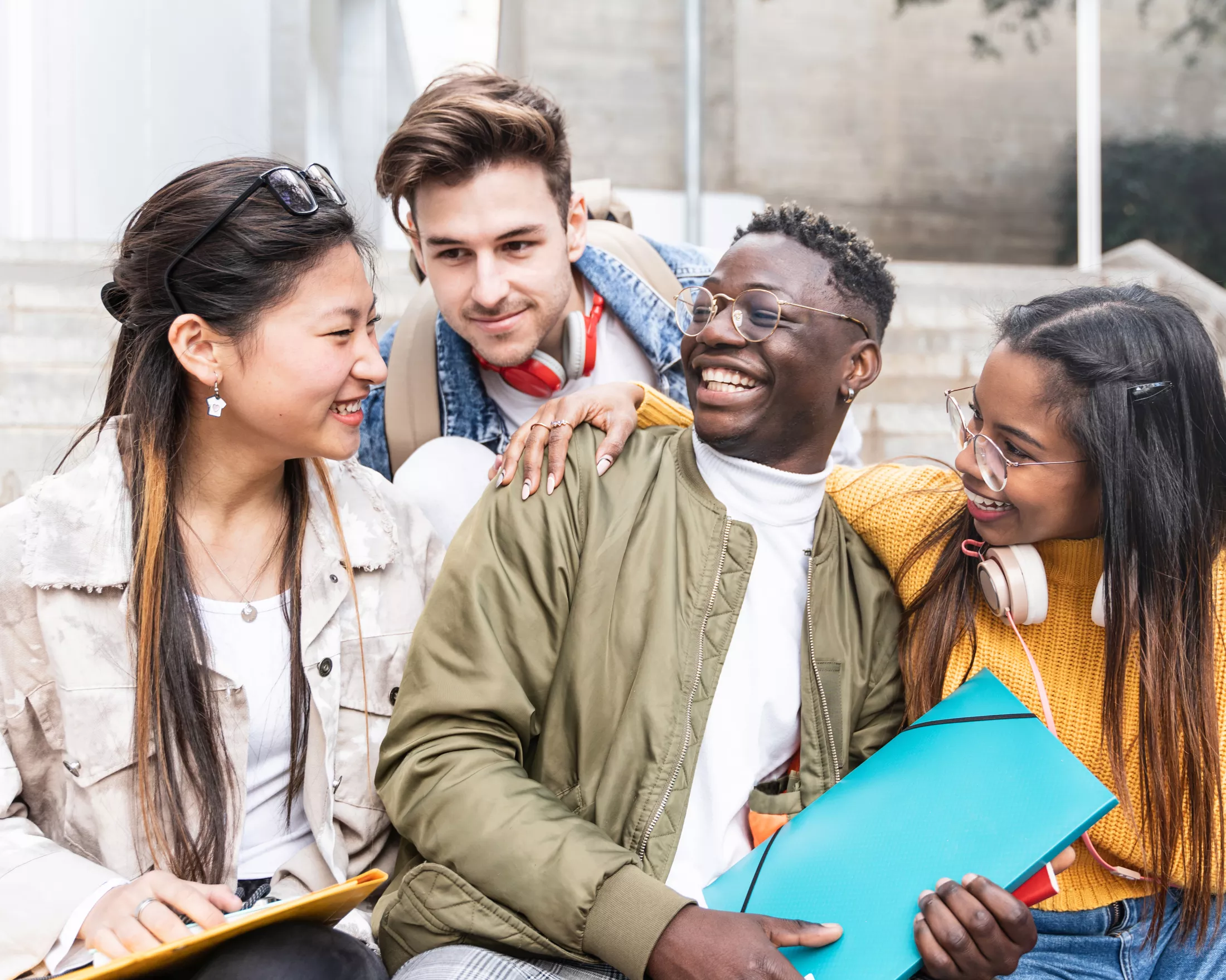Students Laughing