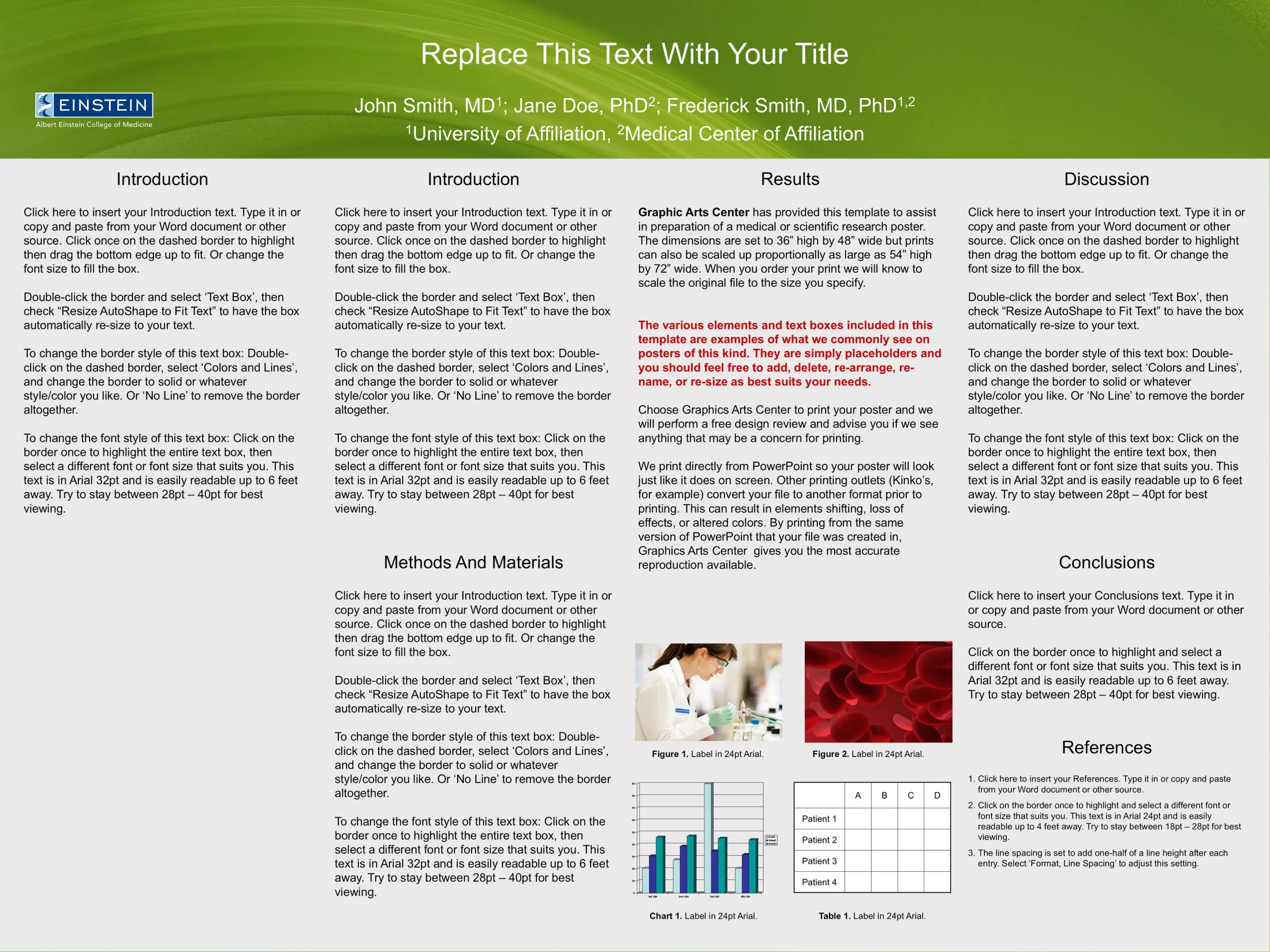 Research poster vertical 36x48-green