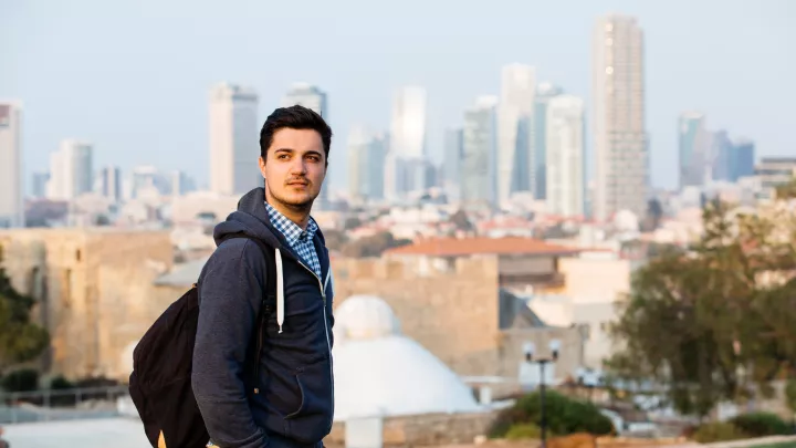 Backpacker in City