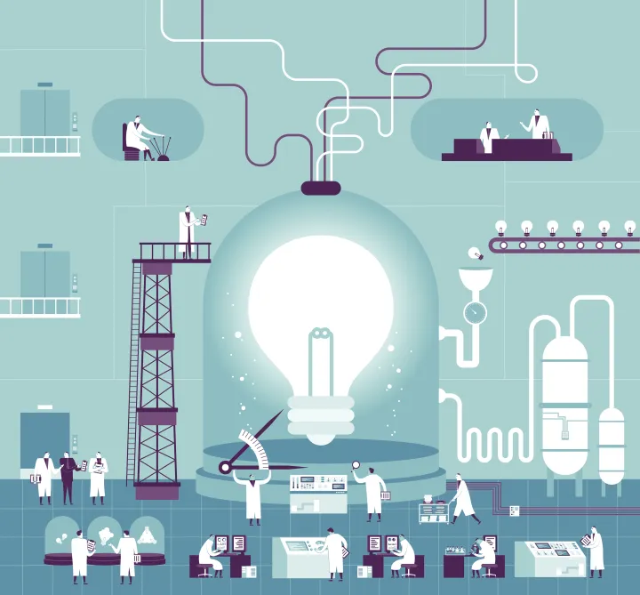 Technology Lab Ideas Creation Scientist Illustration